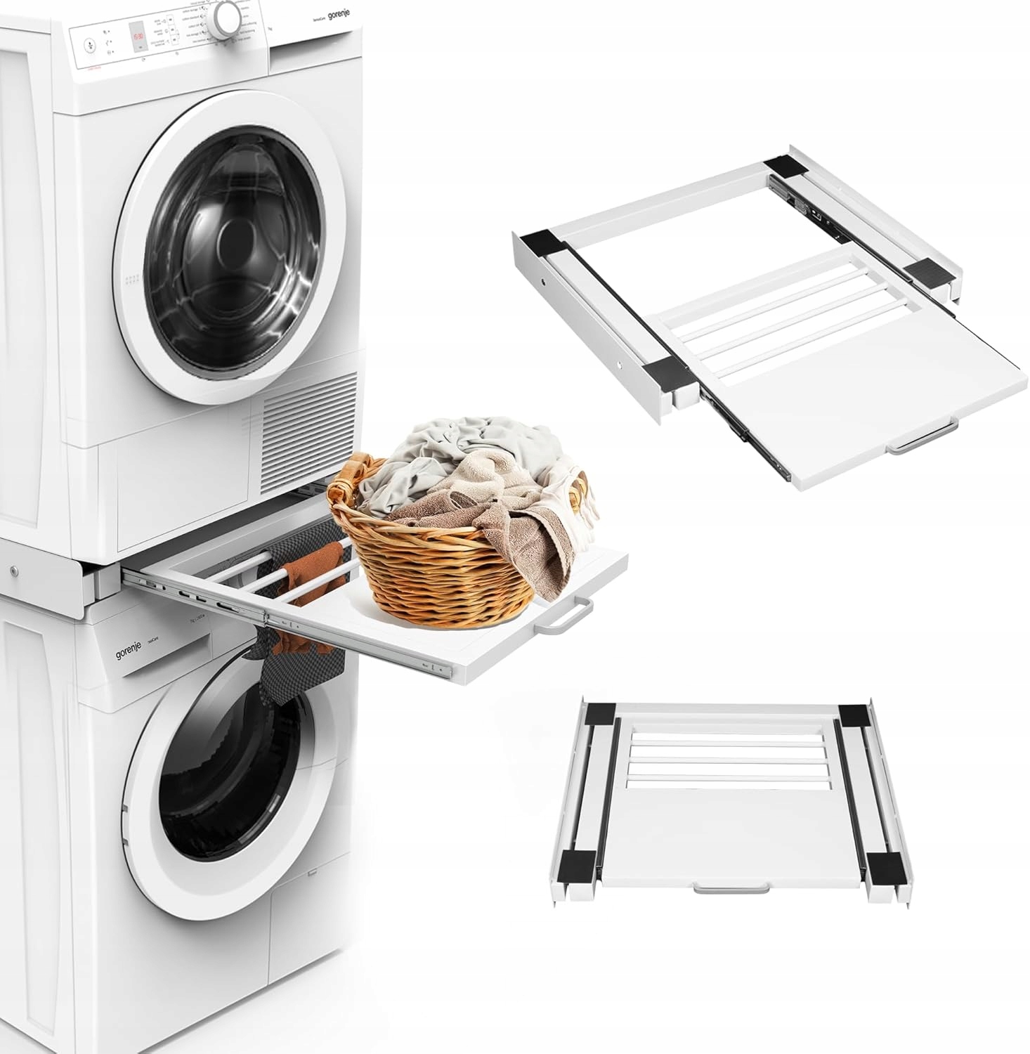 Bimiti Ramka do pralki/suszarki 61-64 cm, 64x55 cm, Biała