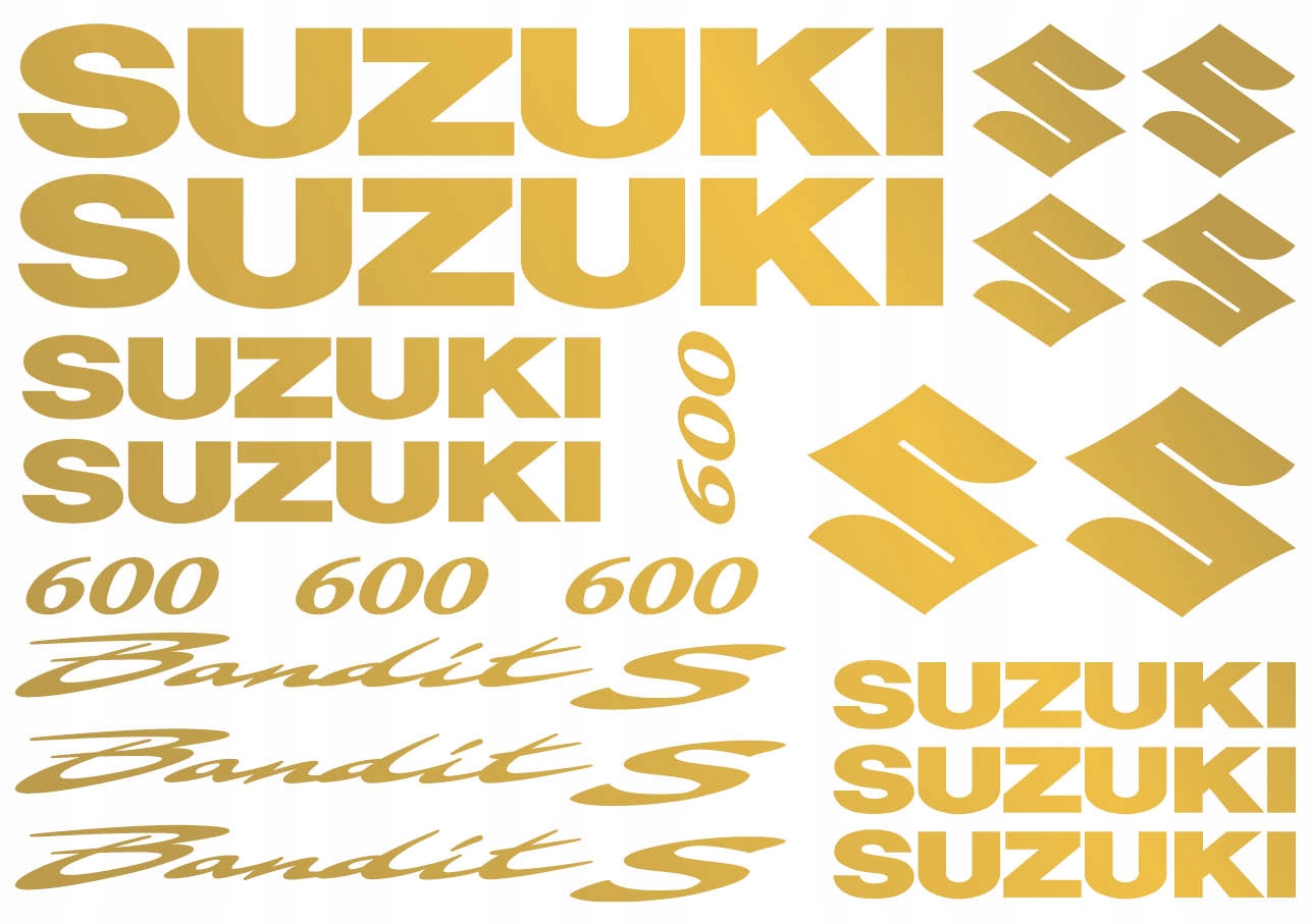 

Naklejki Suzuki Bandit 600 motocykl Złoto Srebro