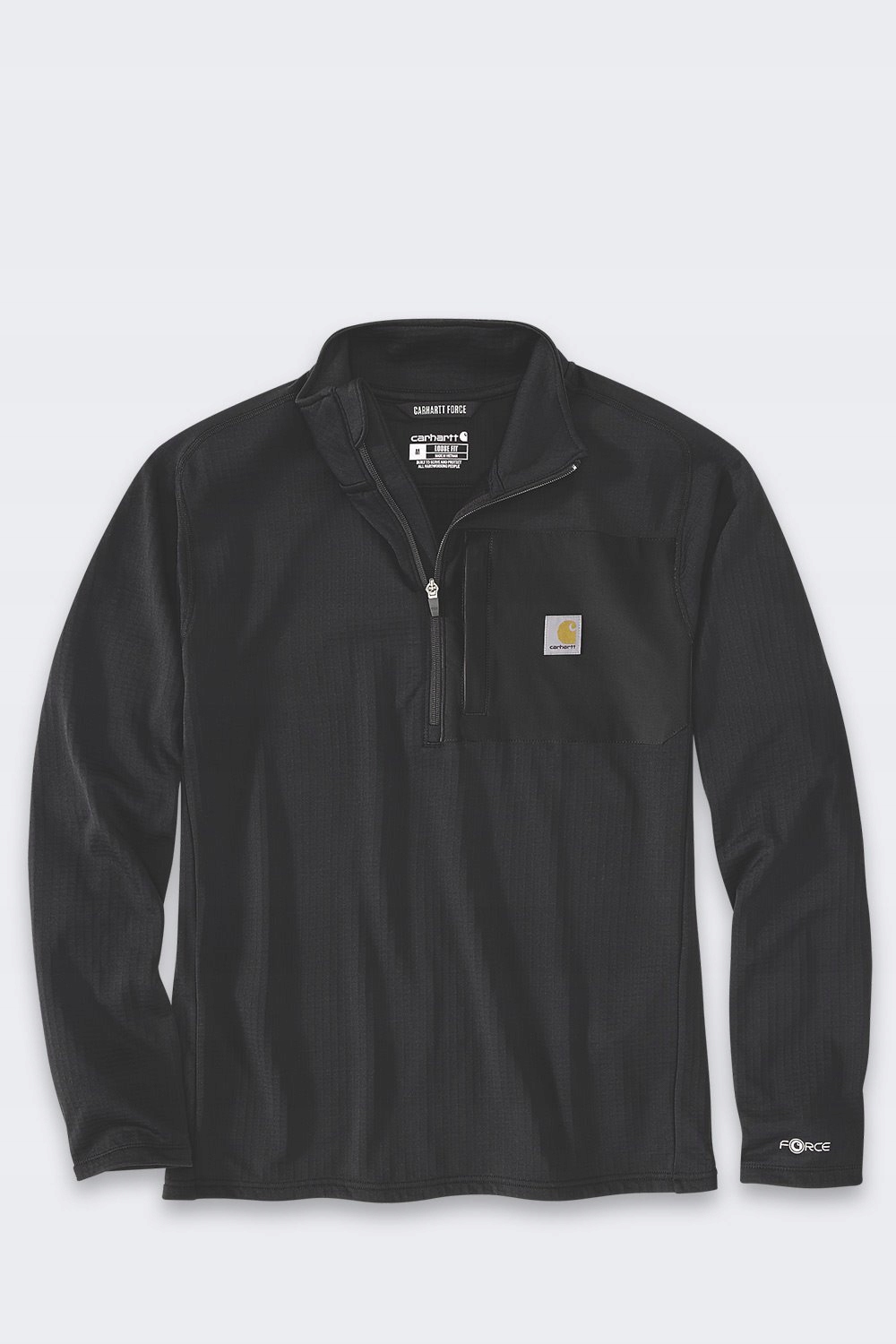 Tričko Carhartt Force Mock Neck Black