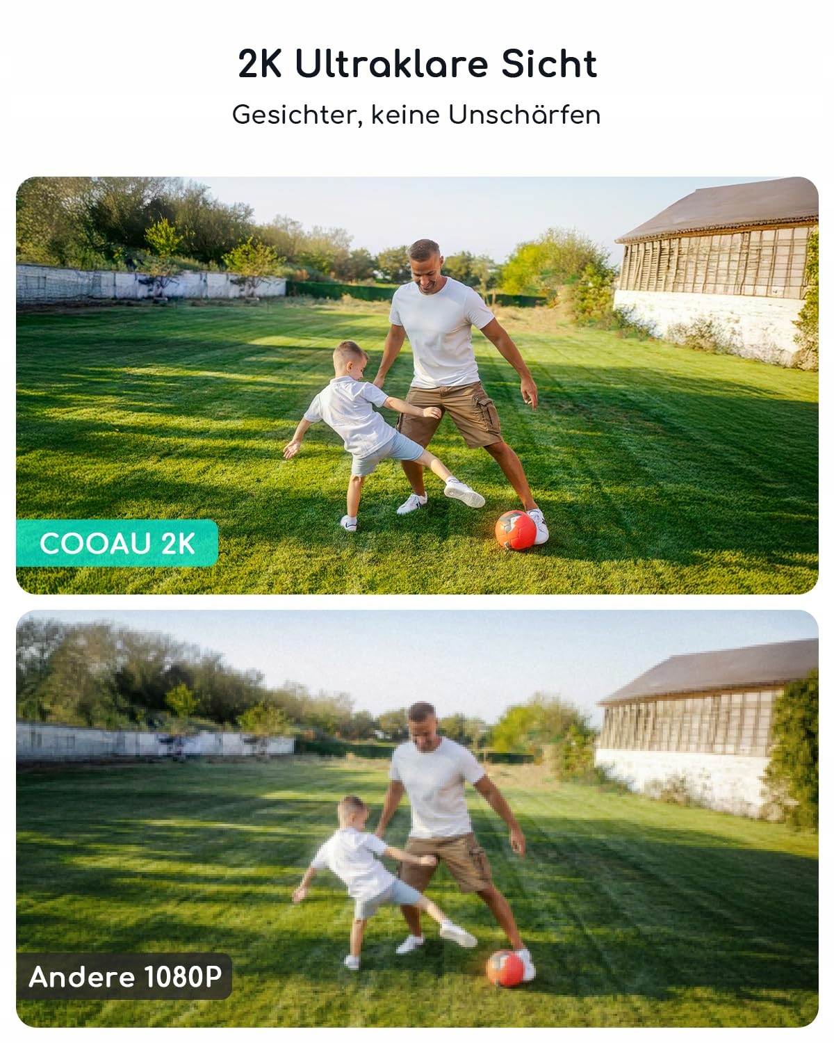 COOAU Kamera Zewnętrzna 2K Bezprzewodowa Solarna 360° Audio Alexa — miniatura 5