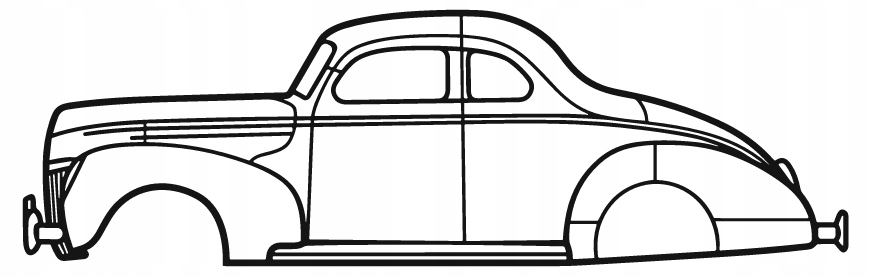 nástěnná dekorace Obraz Auto Ford De Luxe Coupé 1940