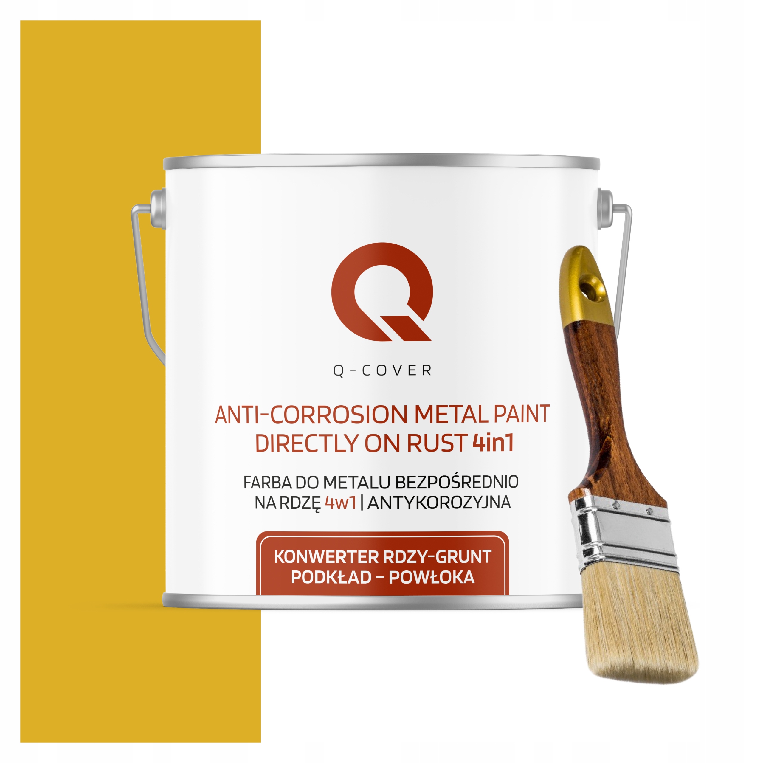 Antikorózna farba na kov a hrdzu Žltá citrónová polomatná 5L Uv štetec