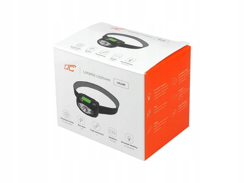 LATARKA CZOŁOWA LTC 1LED + 2LED 5 TRYBÓW 3xAAA BIAŁA Marka LTC