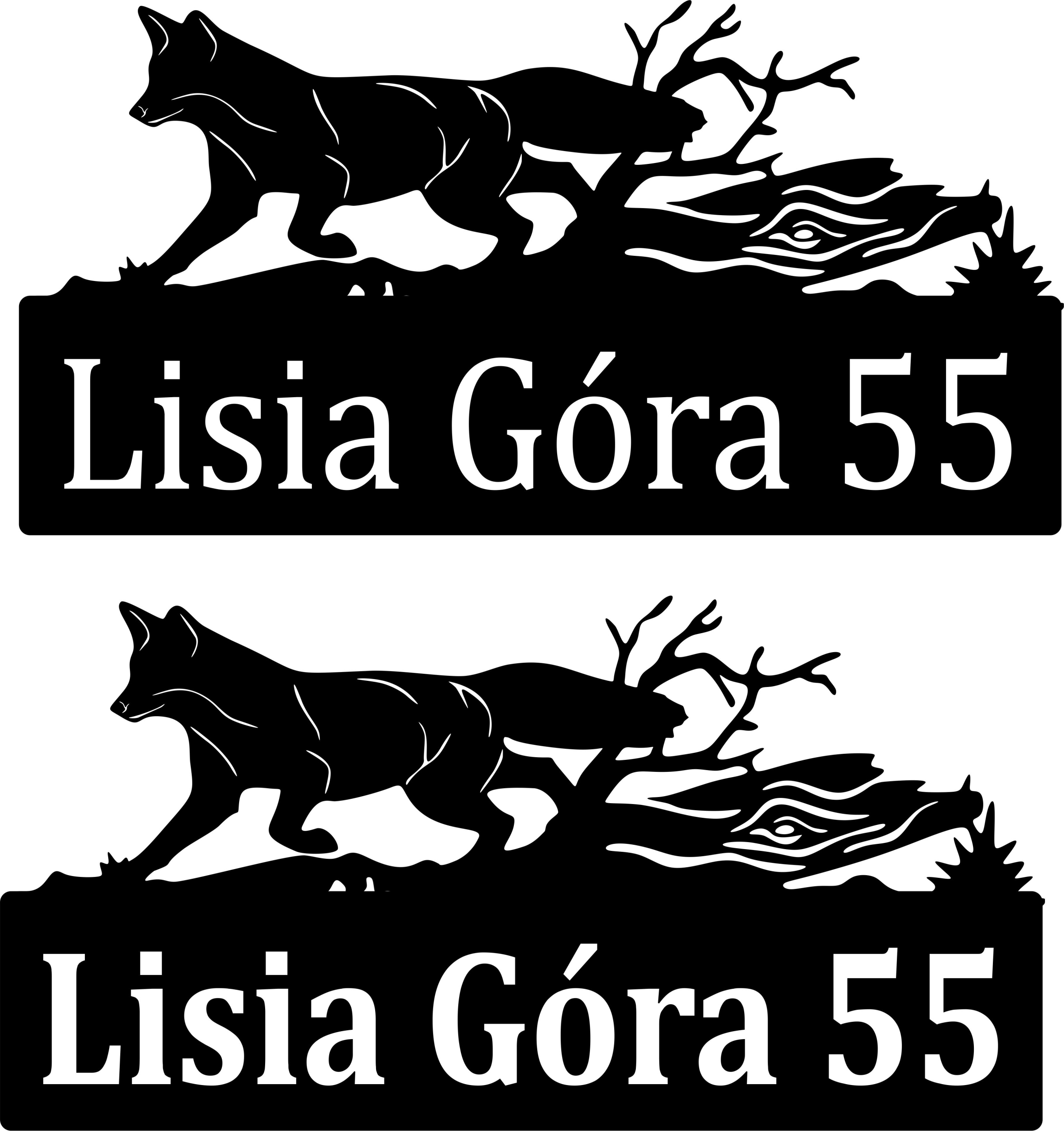 Adresová Tabulka Lis lišky Velká adresátka číslo domu Lisia 60 cm