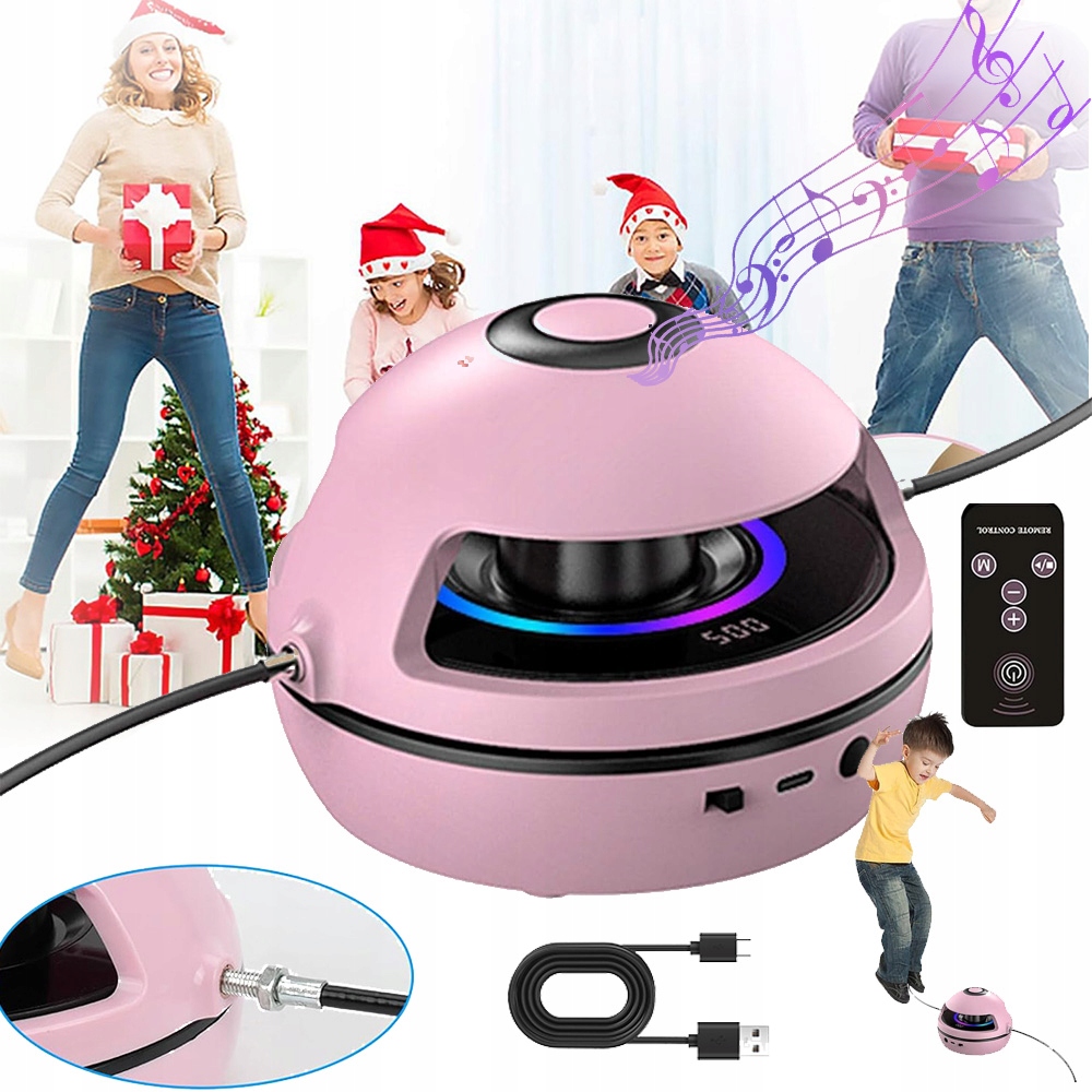 Skakanka Muzyczna Inteligentna Automatyczna Dla Dziecka Licznikiem Zielony