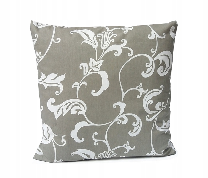 POSZEWKA bawełna 30x30 Kwiaty szare