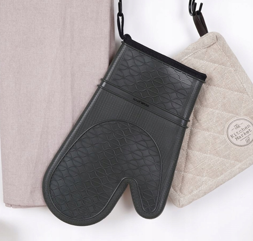 RĘKAWICA SILIKONOWA OCHRONNA kuchenna CHWYTAK ŁAPKA 30cm OLDMAN czarna Kod producenta Kuchenna do piekarnika garących naczyń