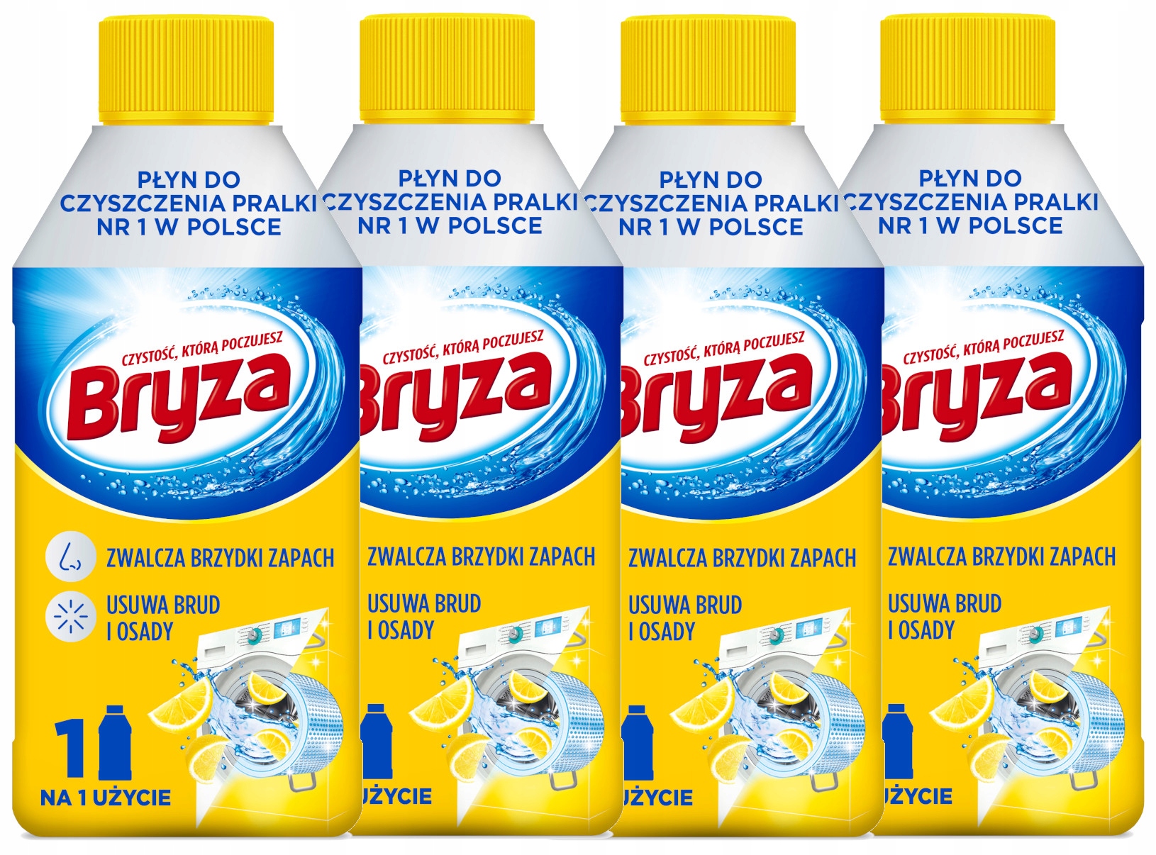 Levně Bryza čisticí prostředek na pračku Lemon sada 4 x 250 ml