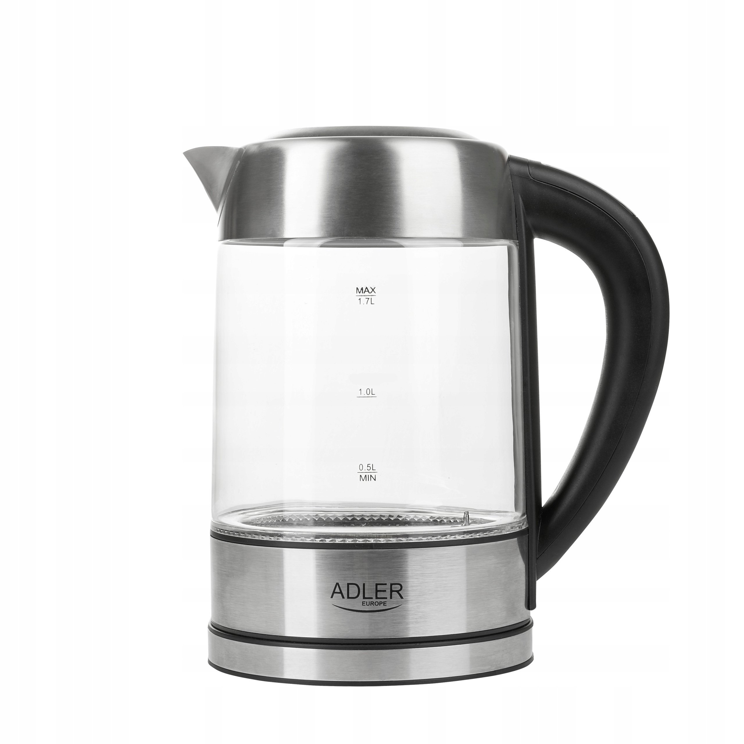 Skleněná konvice s regulací teploty Adler Ad 1247 1,7 l 2200 W