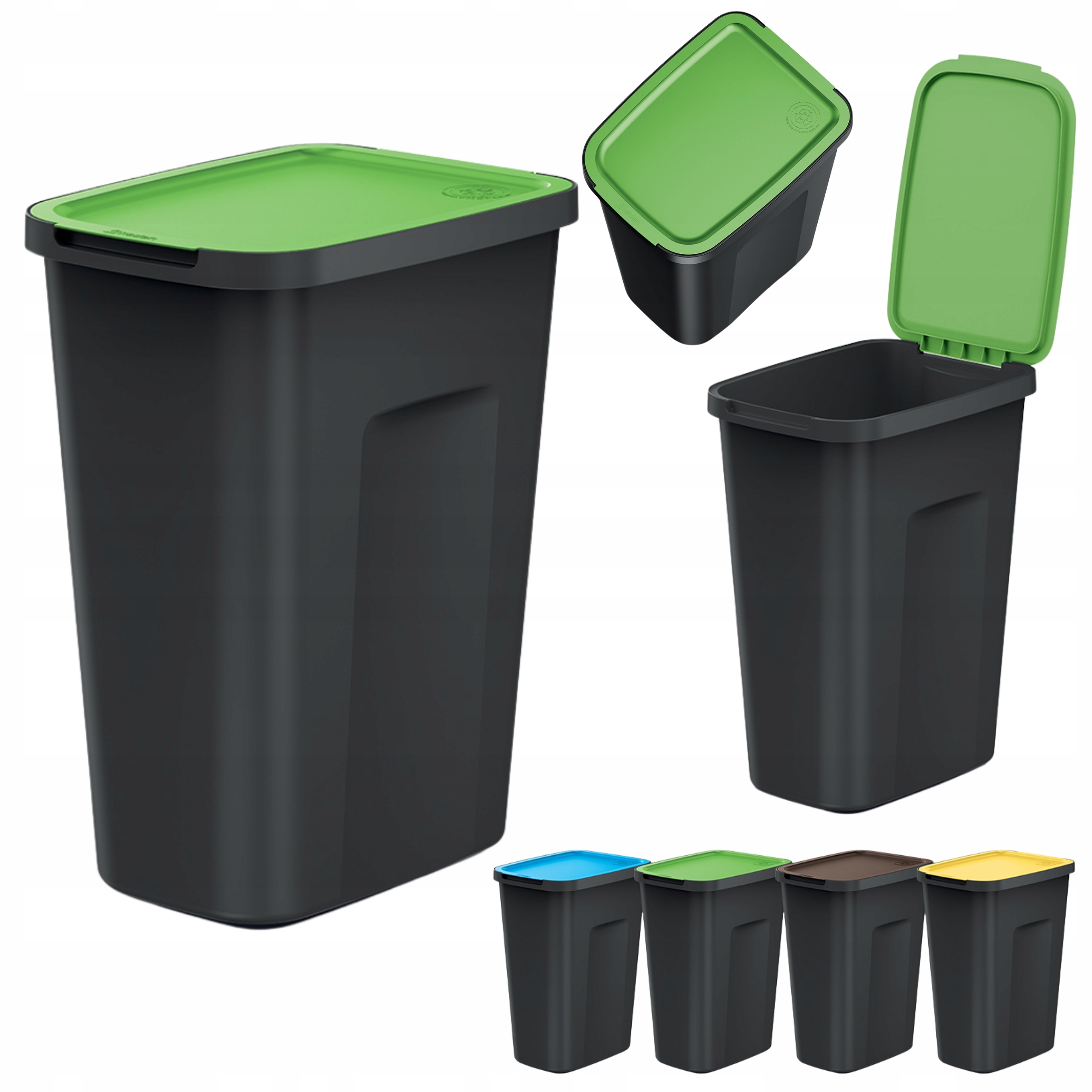 Levně Sada Košů Na Tříděný Odpad Nsdk 35x4 černá