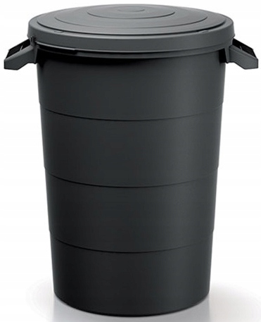 Kosz Kubeł Pojemnik Na Śmieci Odpady 80 L Czarny