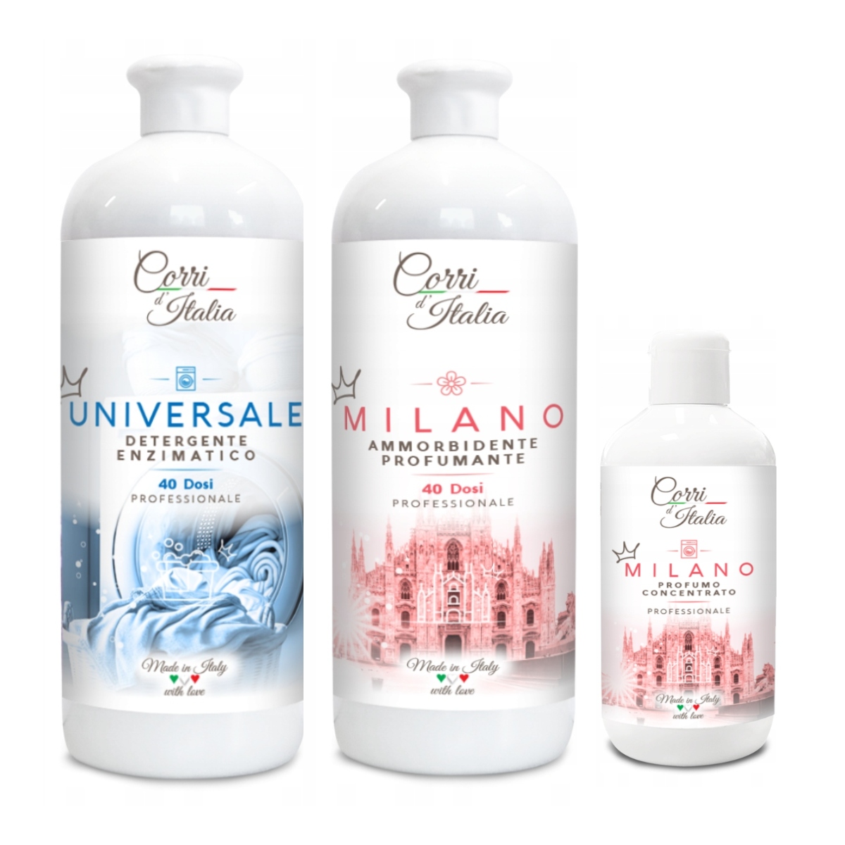 Levně Corri d'Italia sada: Universale na praní parfém a koncentrát Milano
