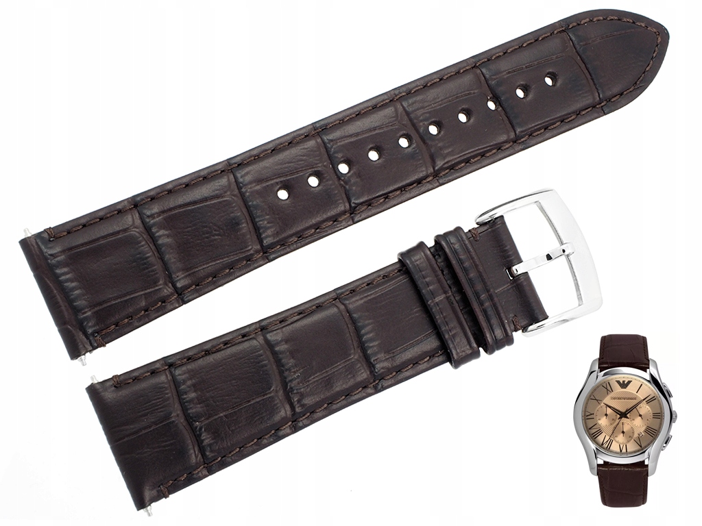Pásek k hodinkám E. Armani AR1785 kožený 23 mm