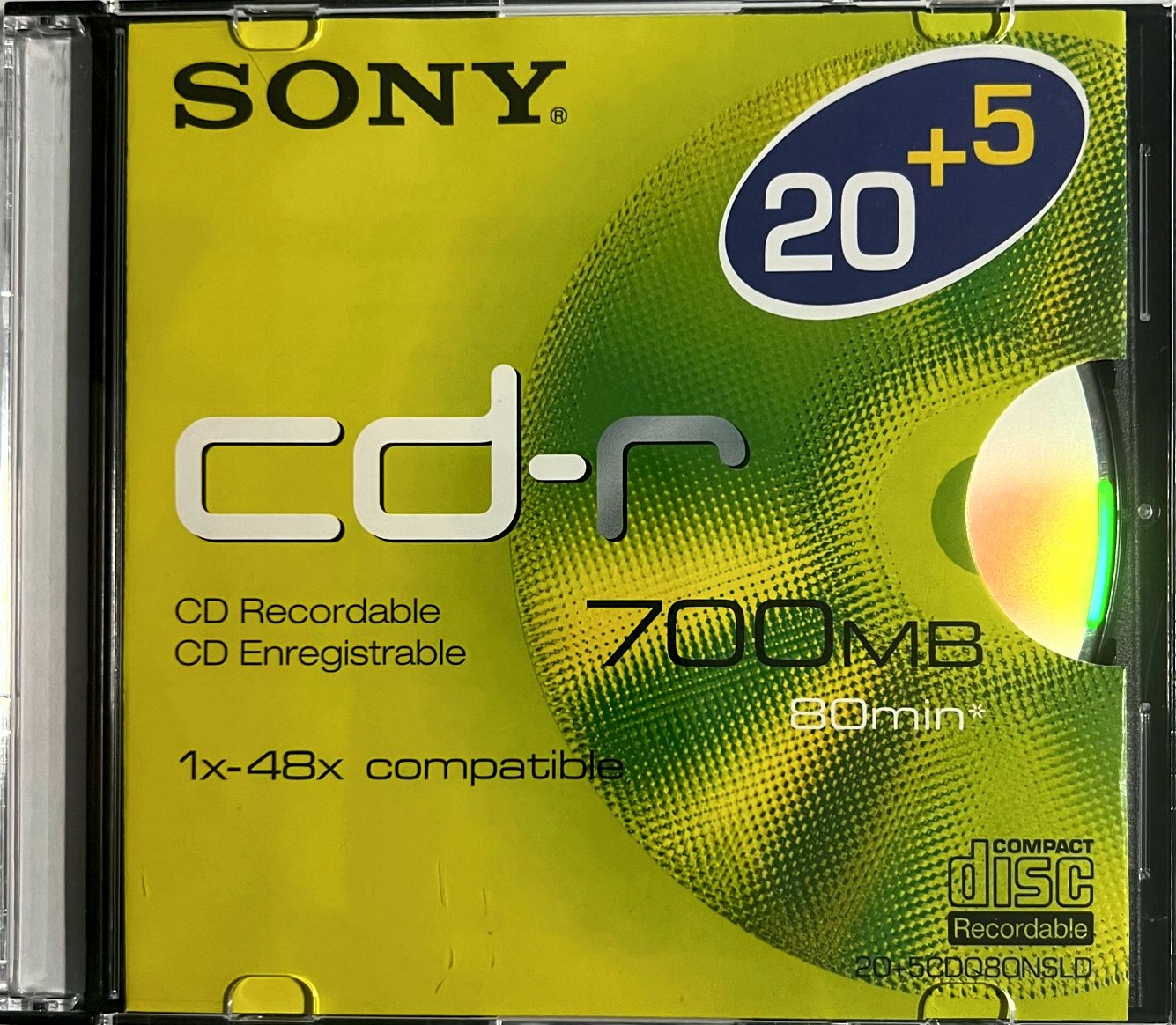 Płyty CD Sony Cd-r 700 Mb x48 slim case 25 szt.