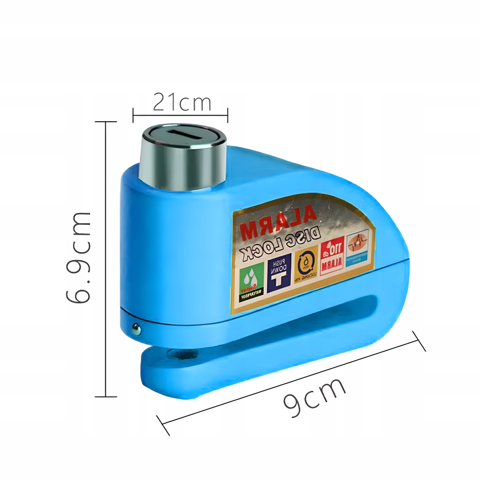 BLOKADA TARCZY HAMULCOWEJ Z ALARMEM BLOKADA NA ROWER MOTOR Z ALARMEM EAN (GTIN) 5904643029235