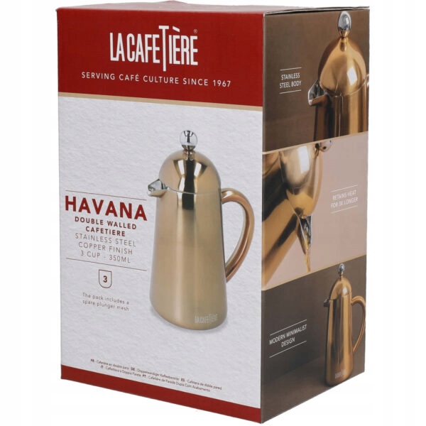 La Cafetiere Havana Kawiarka 1 litr Materiał stal