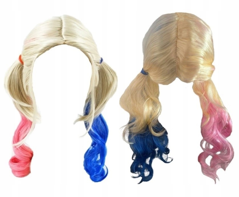 PERUKA HARLEY QUINN WŁOSY BLOND STRÓJ PRZEBRANIE Marka Hopki