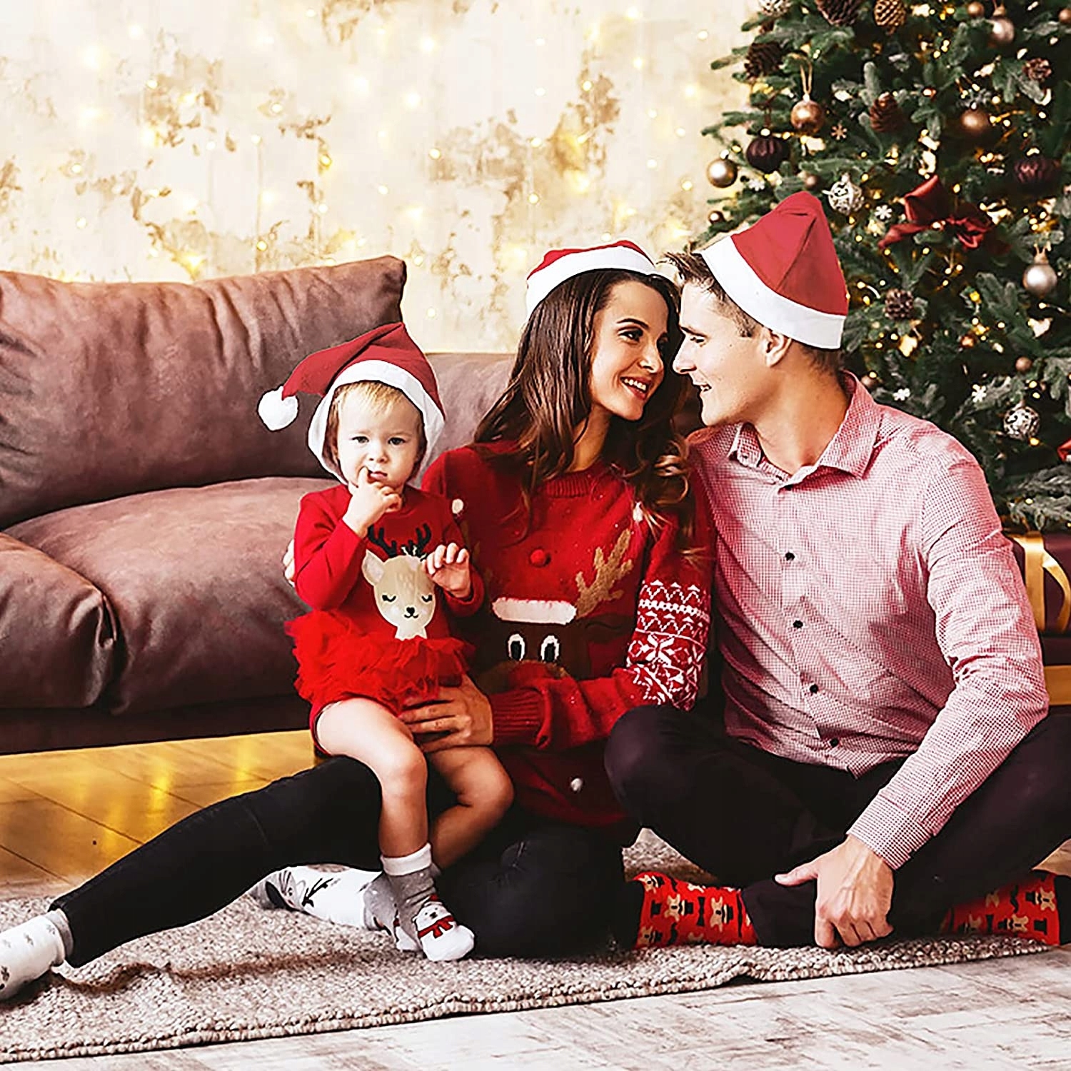 V1 CZAPKA MIKOŁAJA MIKOŁAJ CZAPKI MIKOŁAJA PREZENT Marka bez marki