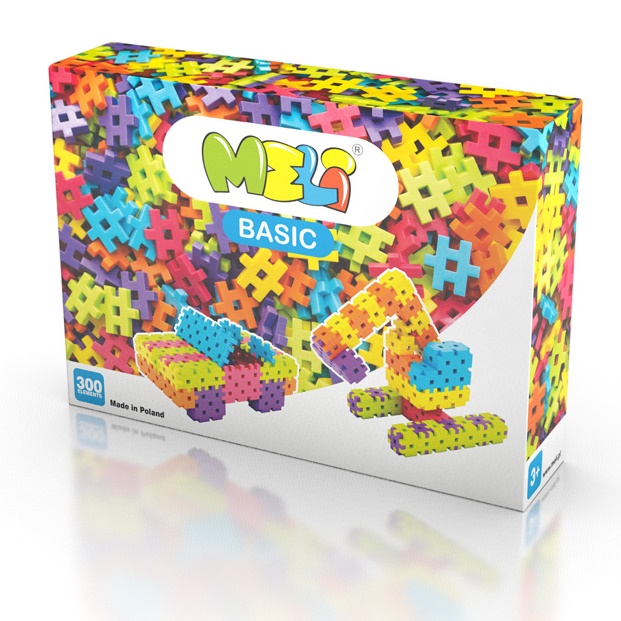 

Klocki konstrukcyjne Wafle Meli Basic 300+