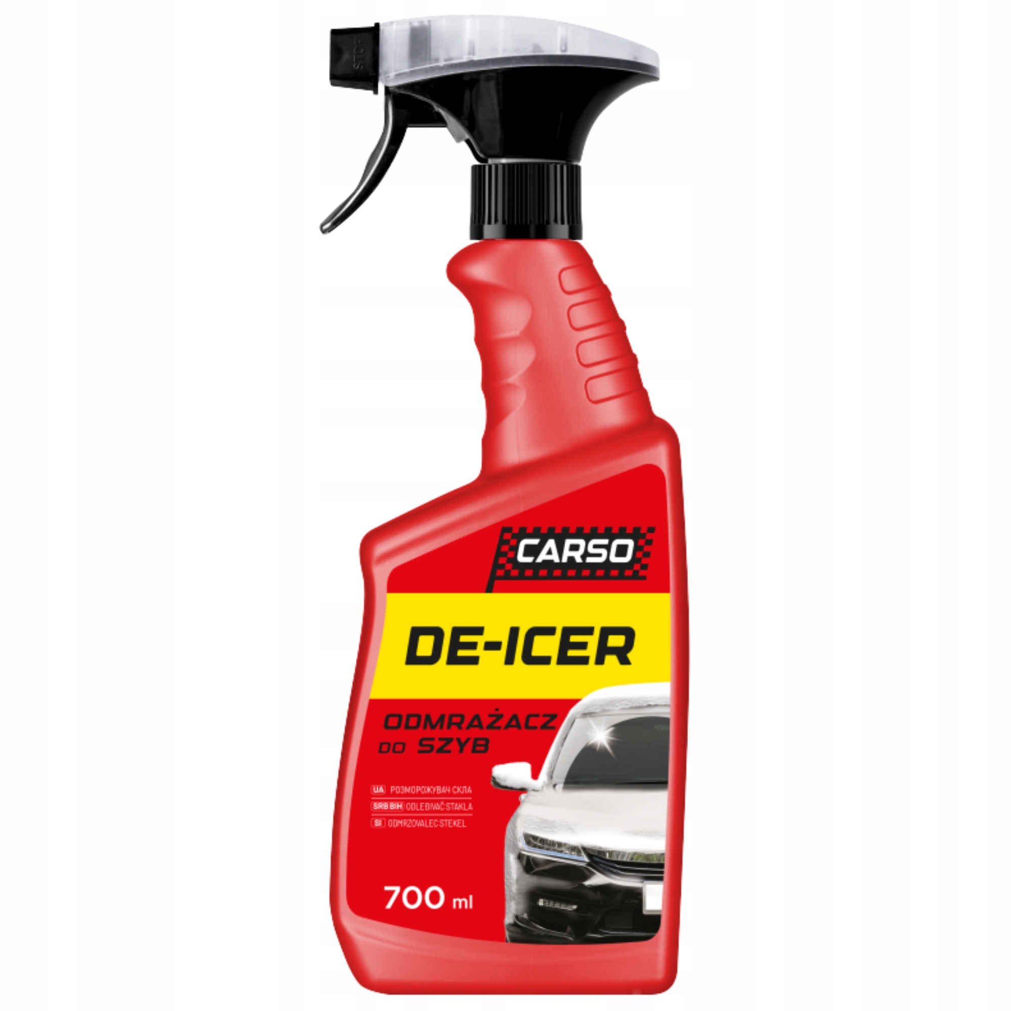 Mocny odmrazacz do szyb samochodowych płyn odmrażania Carso K2 Moris 500ml