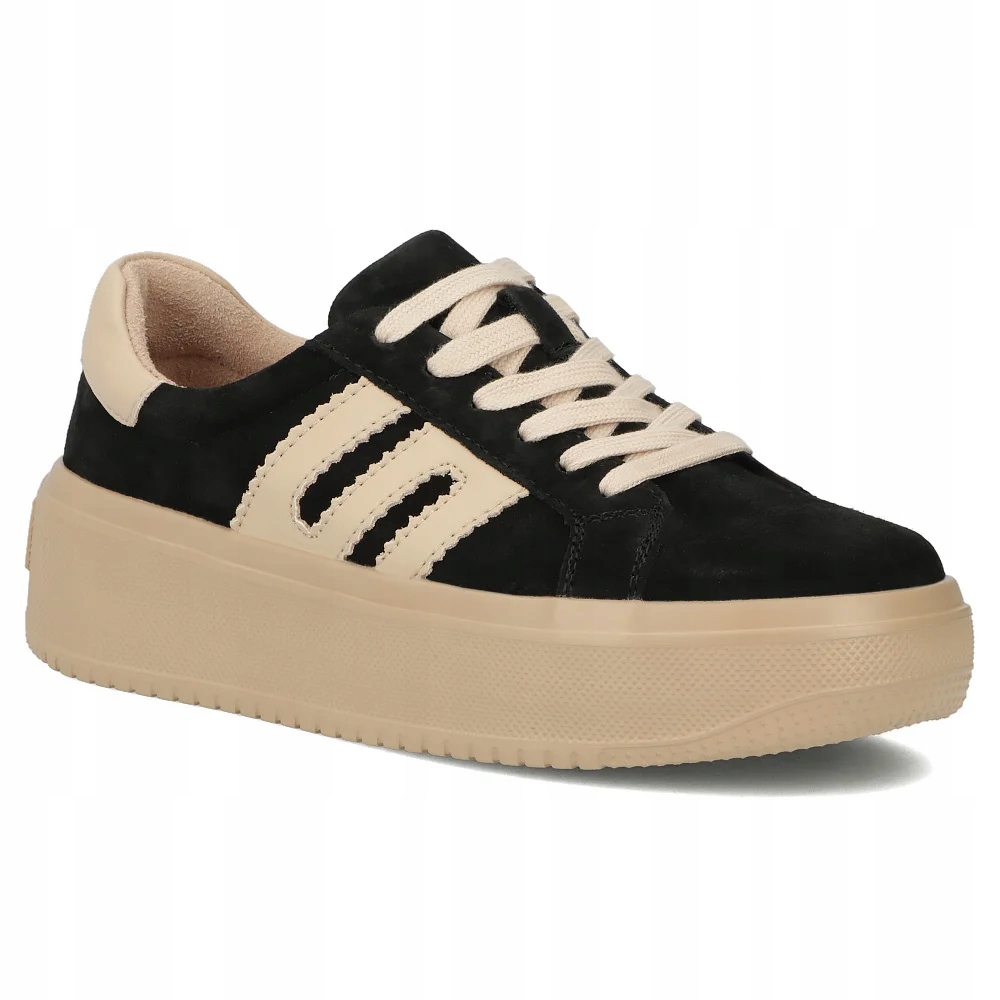 Skórzane sneakersy Filippo lekkie buty sportowe zamszowe r.37