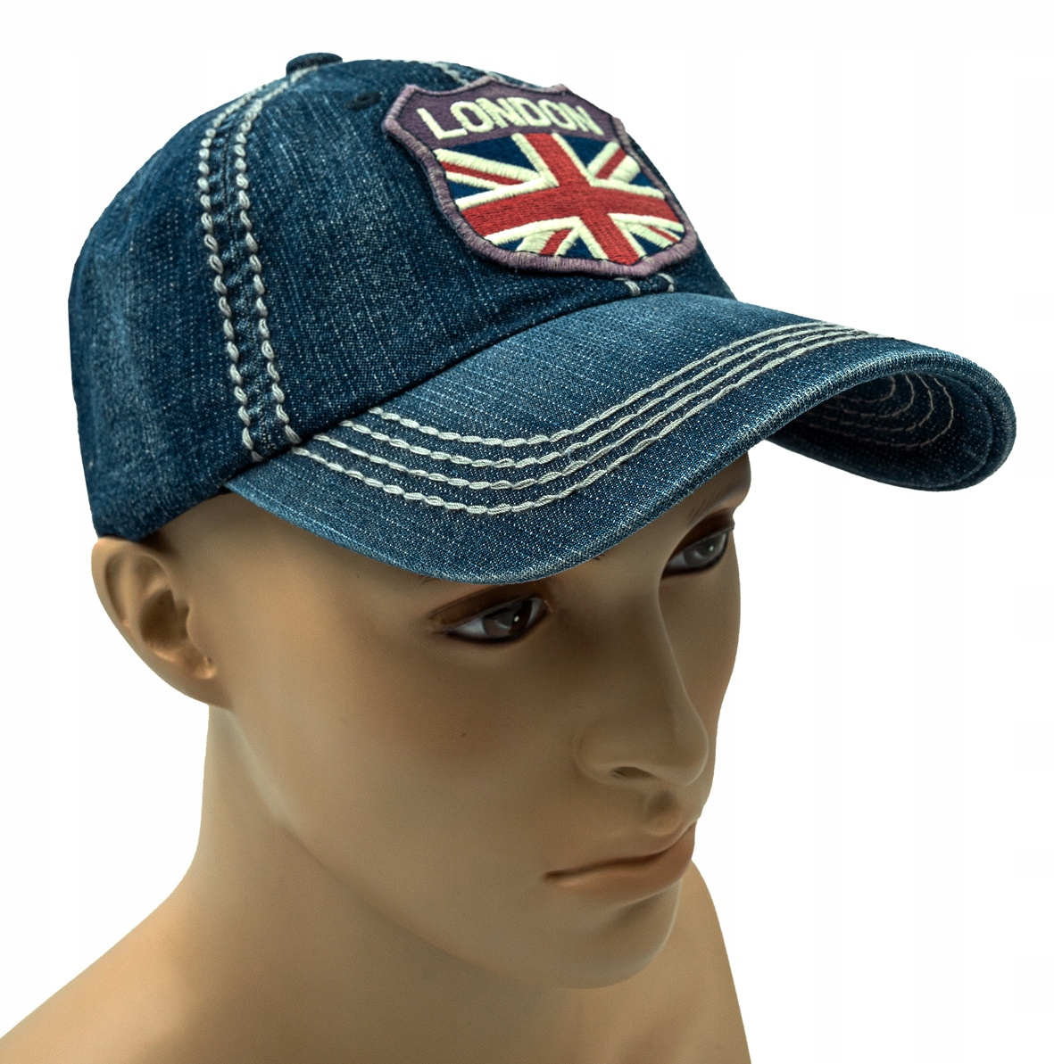 

Czapka z daszkiem bejsbolówka Jeansowa London