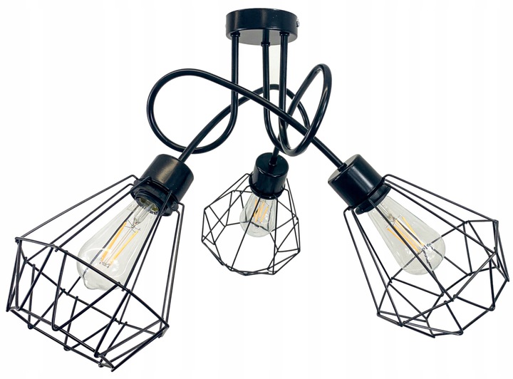 Stropní svítidlo závěsný lustr Loft drát Brylant