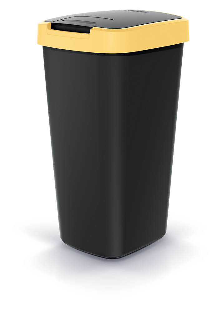 Levně Odpadkový koš 25L Compacta Q světle žlutý Černý