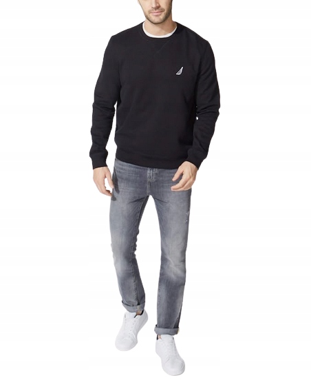 Nautica pánská mikina Basic Crew černá XL