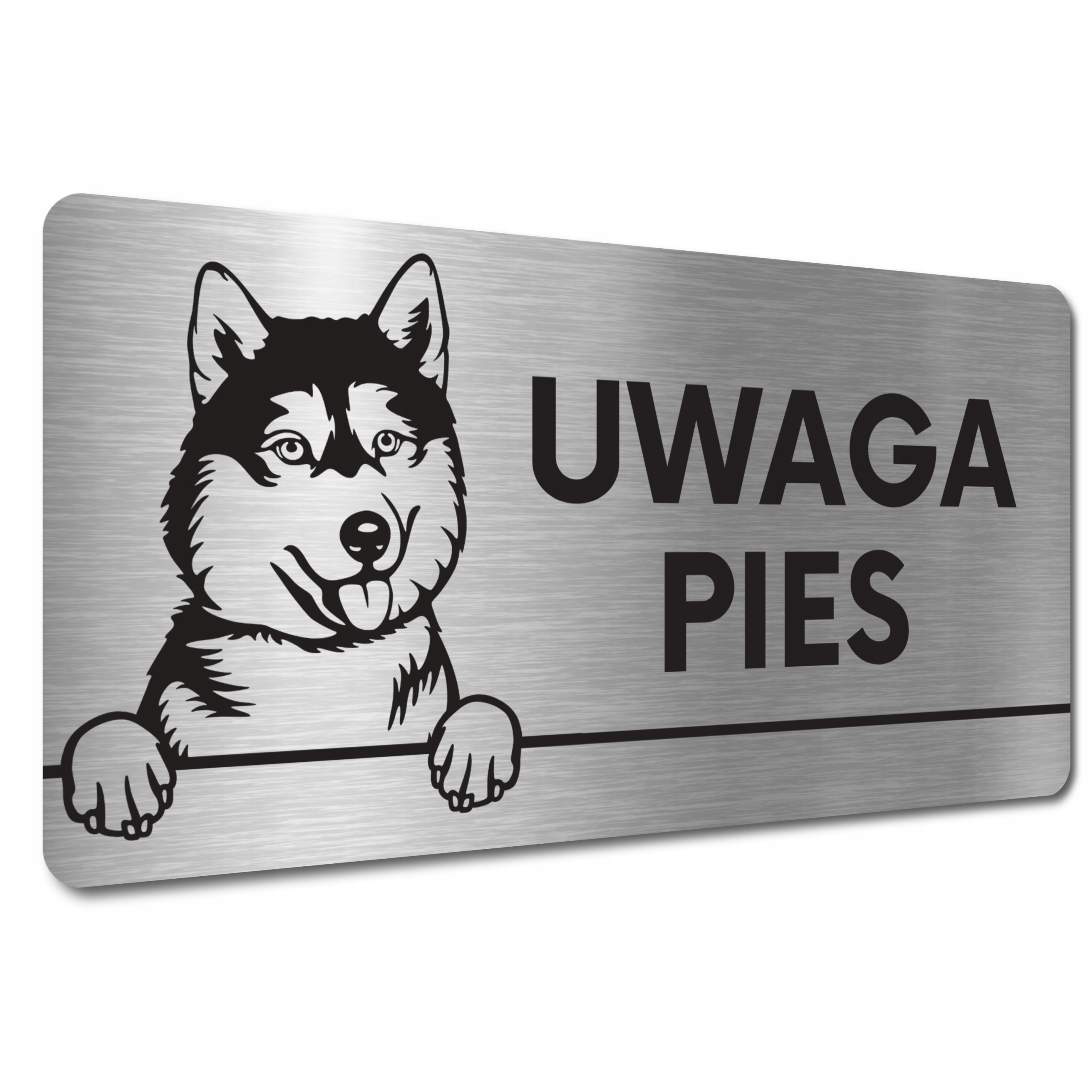 

Tabliczka Uwaga Pies Zły Piesek Husky syberyjski
