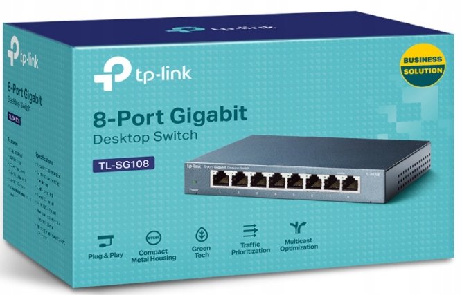 

SWITCH1000Mbs gigabit 8 portów TL-SG108 Tp-link