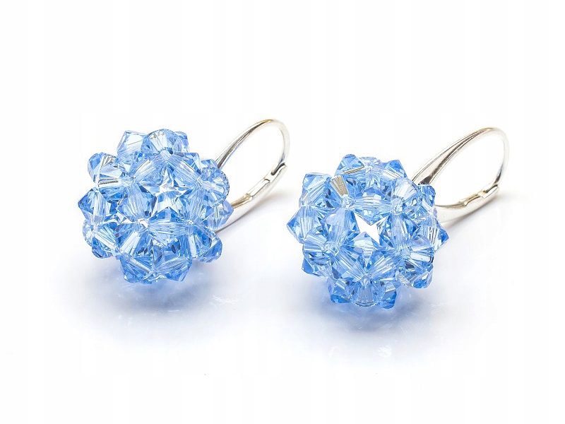 Stříbrné Náušnice 925 Kule 16 s kr. Swarovski Lsapp