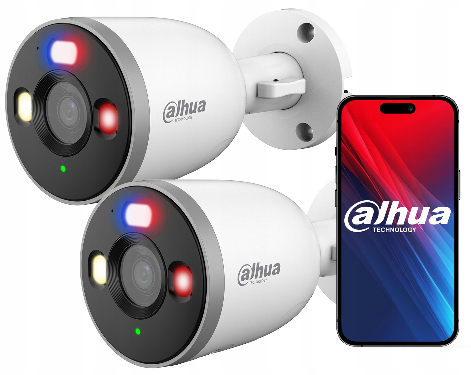 Kamera 2x 5MPx Dahua F5D-PV Detekcia Ai Aktívne odpudzovanie Sd slot 256G