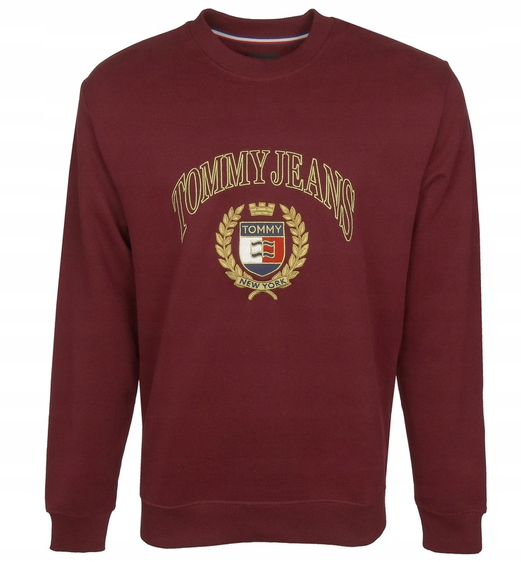 Tommy Jeans pánská mikina, bordó, logo, L