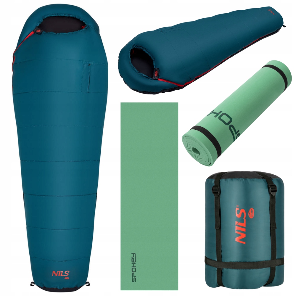 Turistický spací pytel Mumie Teplý S Kapucí Pod Stan 214 x 84 cm Karimatka