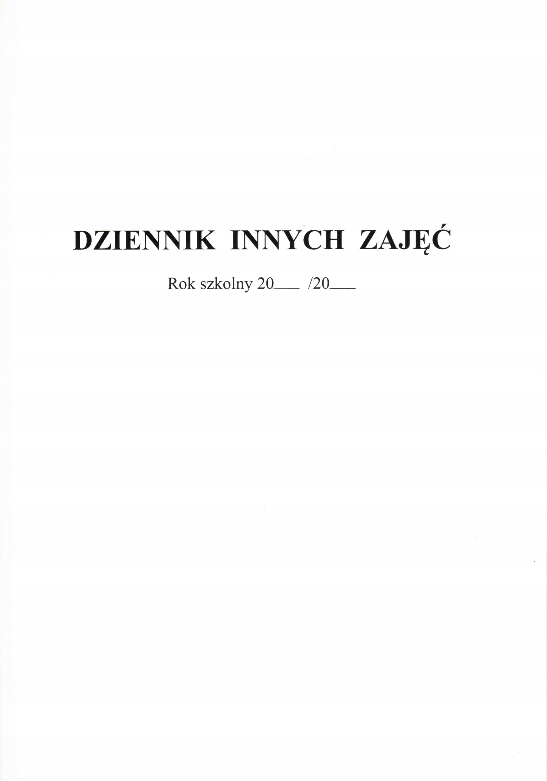 

Dziennik Innych Zajęć