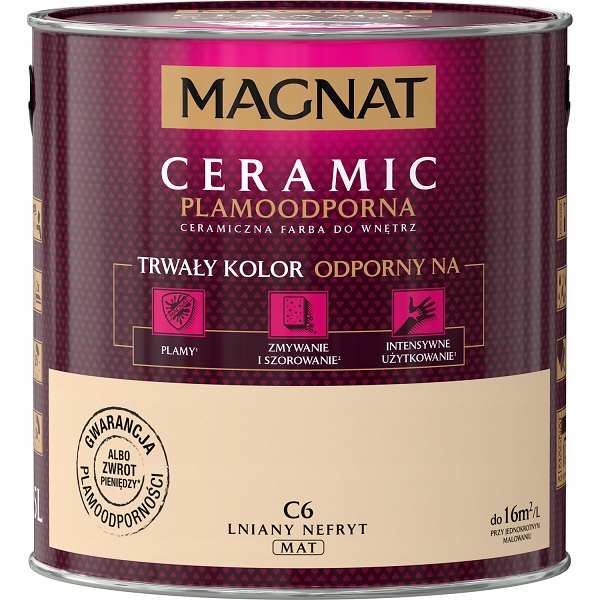 Magnat Ceramic Farba Ceramiczna Do Wnętrz Lniany Nefryt C6 2,5L