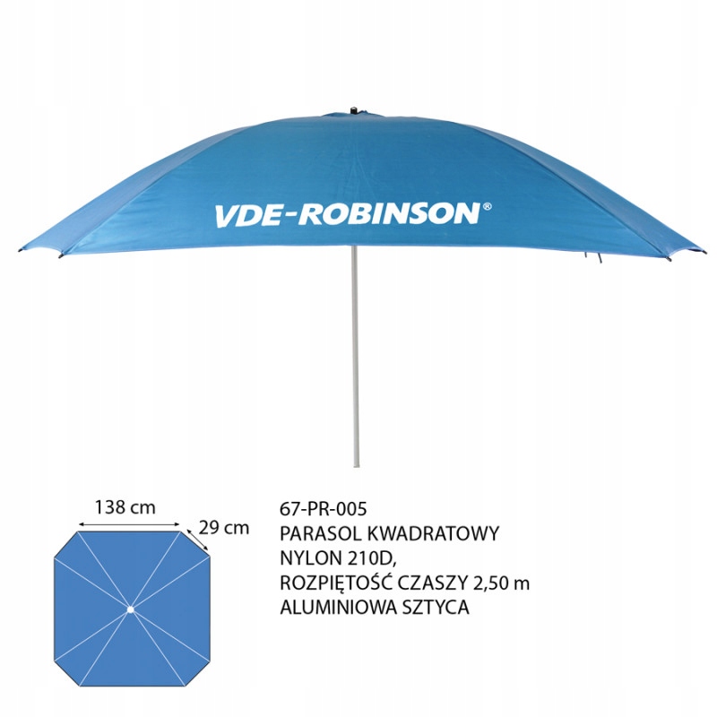 Parasol Robinson Vde Kwadratowy 2,5M