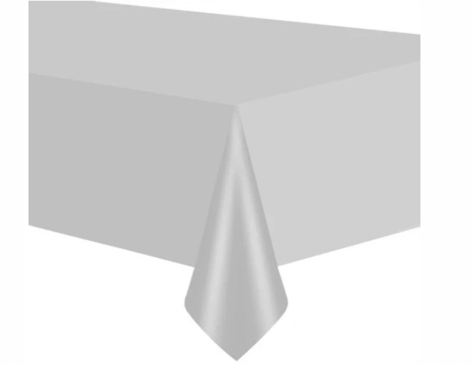 id_2933 Obrus SREBRNY cerata 137 x 274cm foliowy