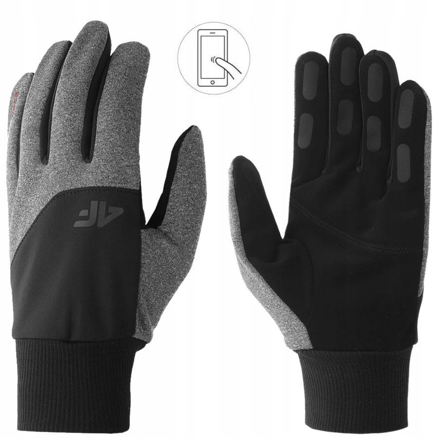 RĘKAWICZKI 4F MĘSKIE DAMSKIE ZIMOWE DOTYKOWE SAMOCHODOWE SOFTSHELL