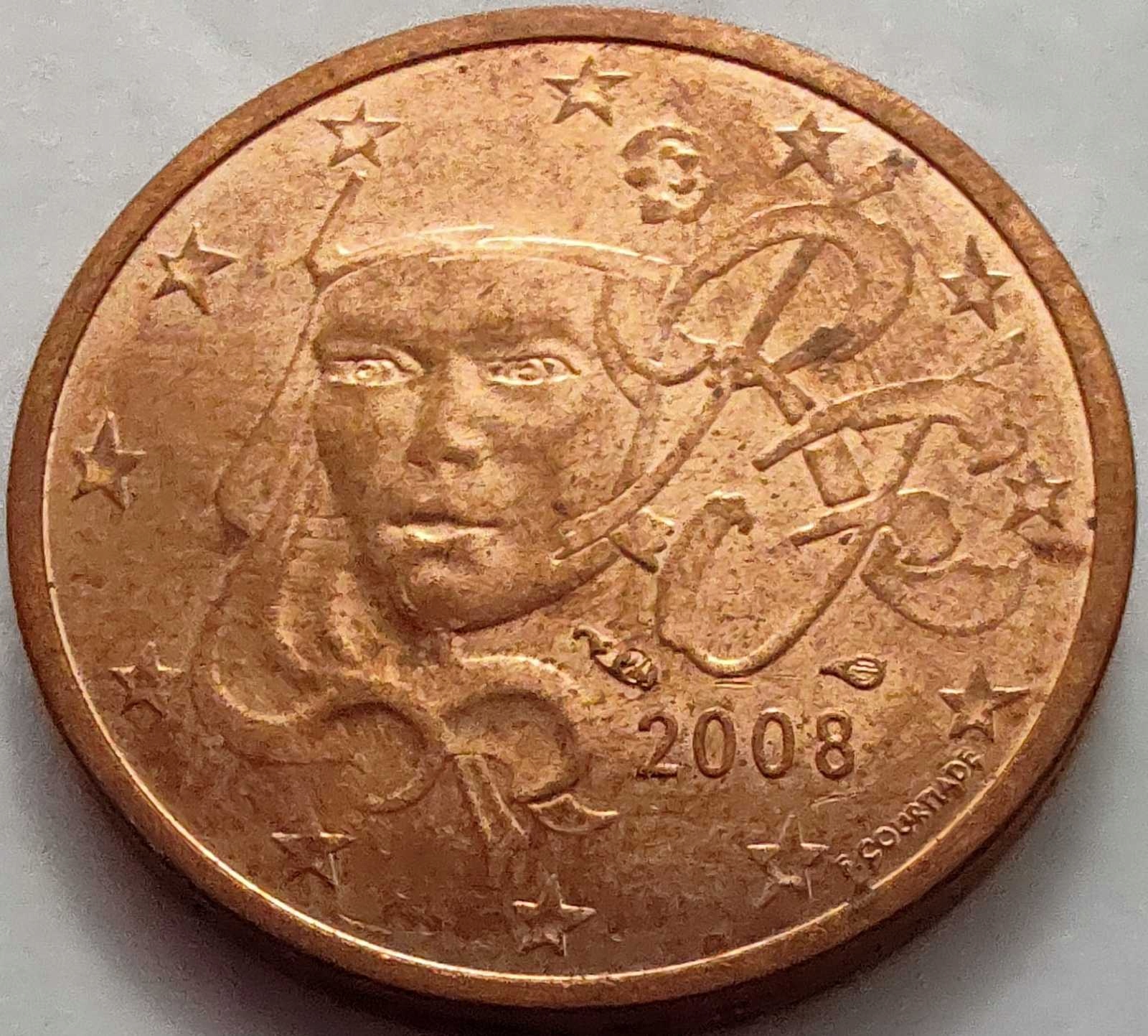 4254 - Francja 2 eurocenty, 2008