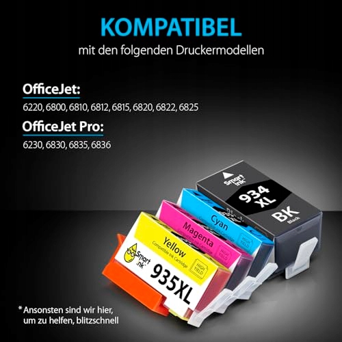 SMART INK Zestaw Wkładów do Drukarki HP 934XL 935XL Wysoka Wydajność — miniatura 2