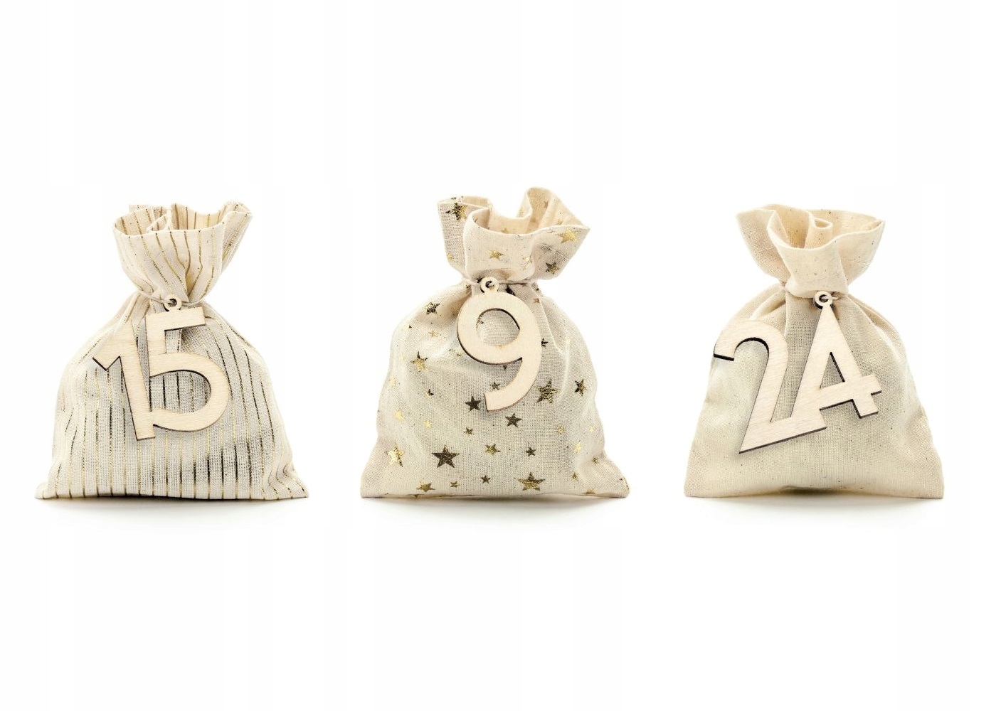 

Kalendarz Adwentowy 24 woreczki bawełniane