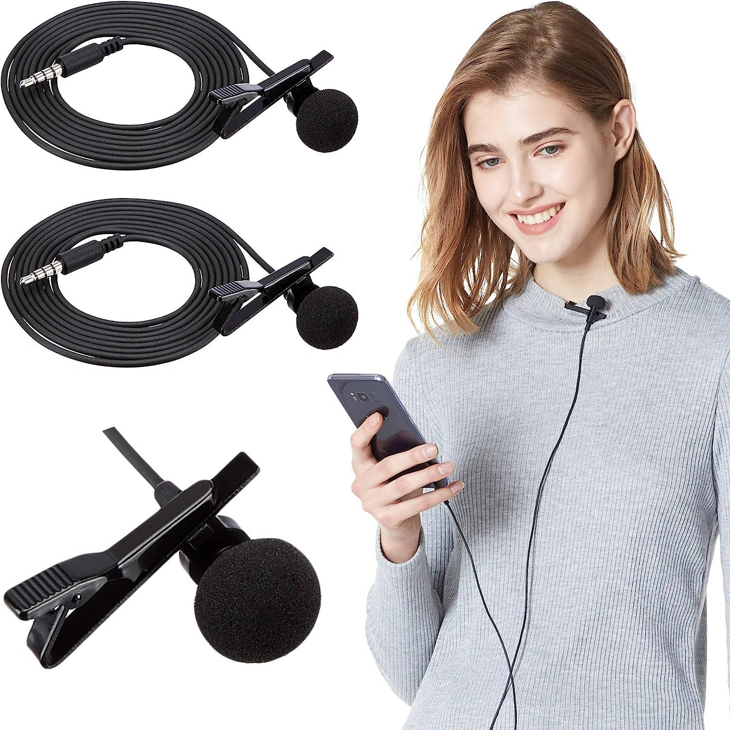 AMAZON WIELOKIERUNKOWY MIKROFON KRAWATOWY NA KLIPS