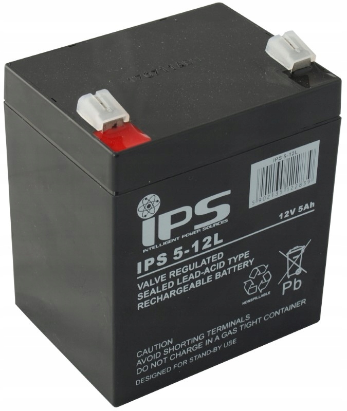 Akumulator Bateria Agm Vrla Ips IPS5-12L 12V 5AH IPS5 Zasilacz Awaryjny Ups