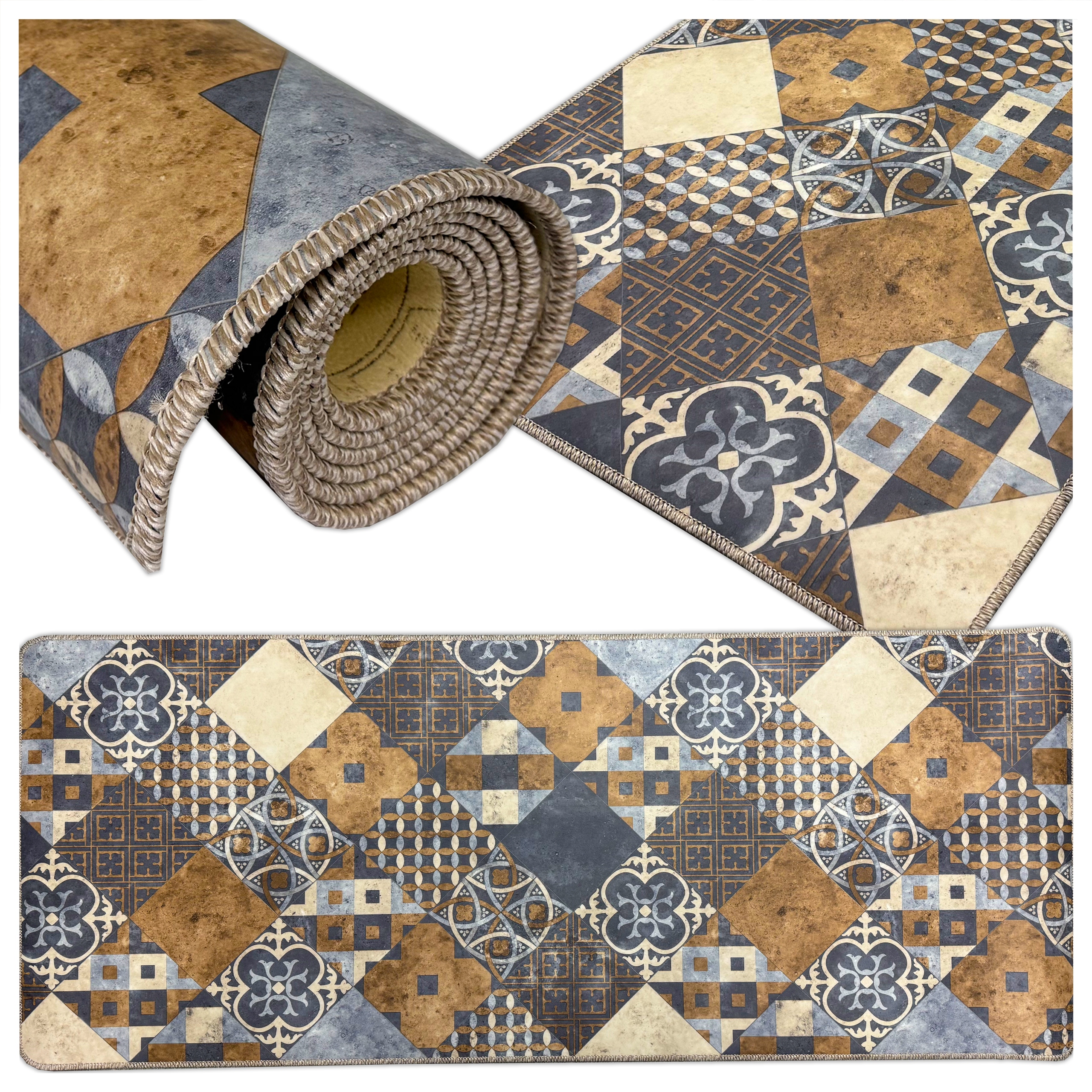 Koberec Běhoun do kuchyně Protiskluzový Koberec Kuchyňský vinylový Pvc 77 x 180 cm