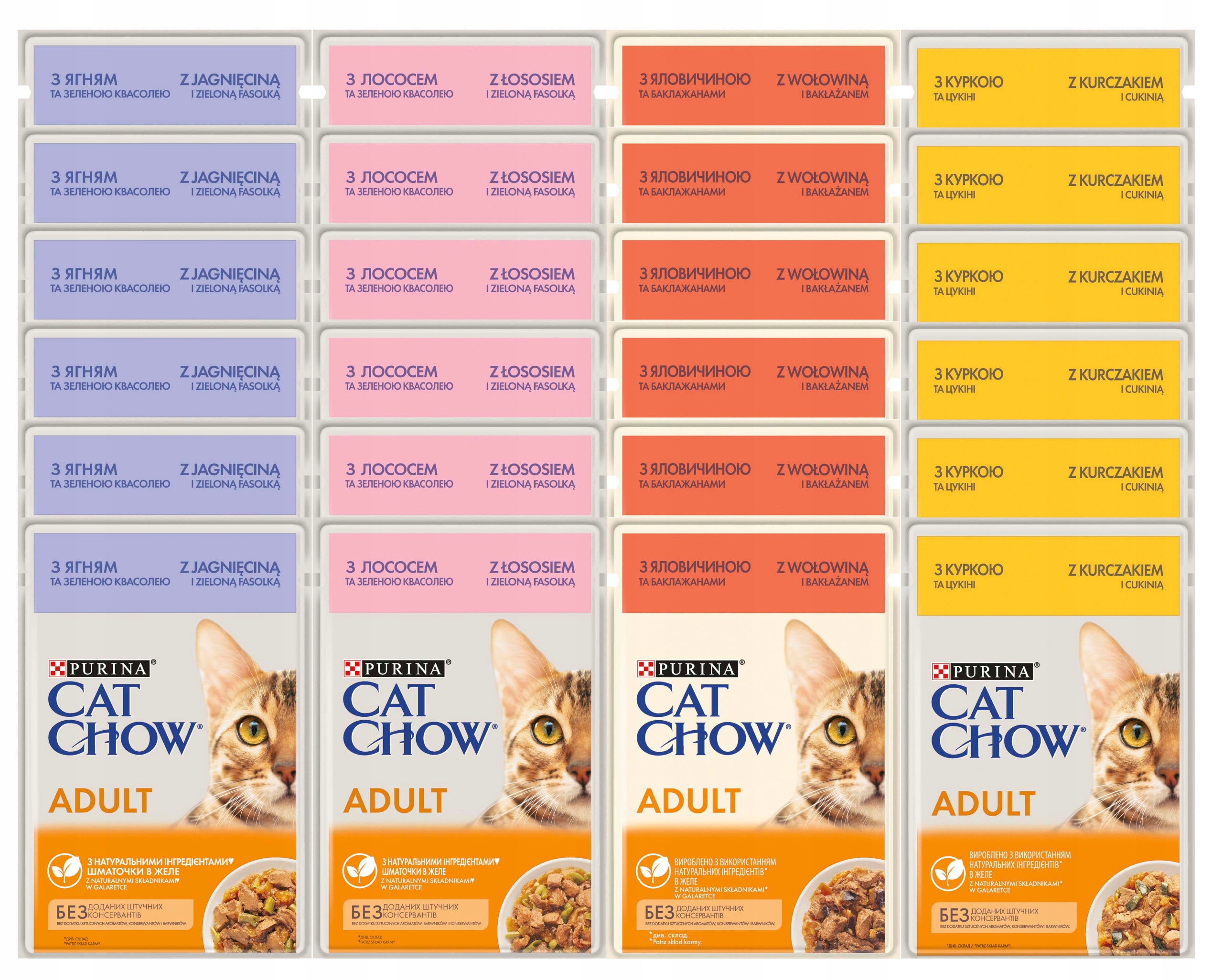 Cat Chow Adult mix chutí 24x85 g