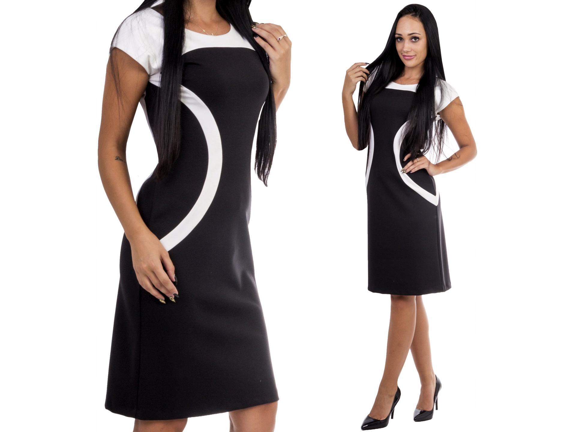 

V214 Sukienka Wyszczuplająca Czarny r. 38