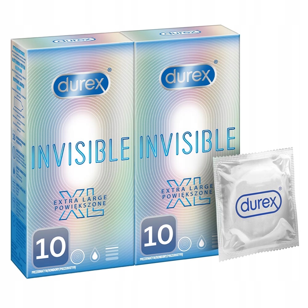 

Durex prezerwatywy 20 Invisible XL duże Zestaw