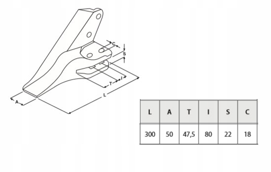 Zab do Komatsu LEWY Part number 312204052